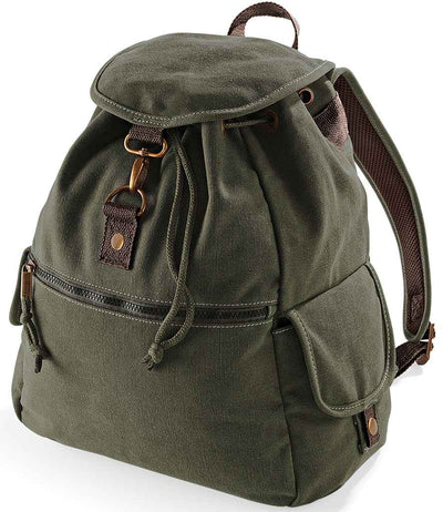 Quadra Vintage Canvas Backpack - Vintage Military Green