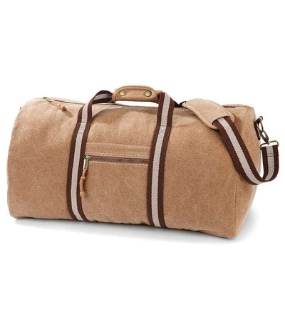 Quadra Vintage Canvas Holdall - Sahara