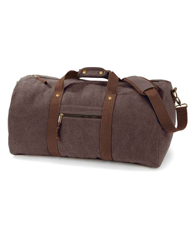 Quadra Vintage Canvas Holdall - Vintage Brown