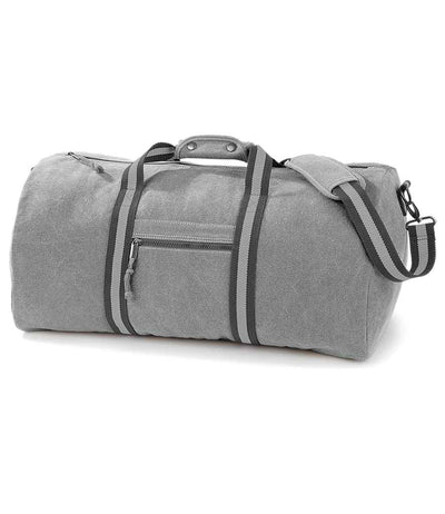 Quadra Vintage Canvas Holdall - Vintage Light Grey