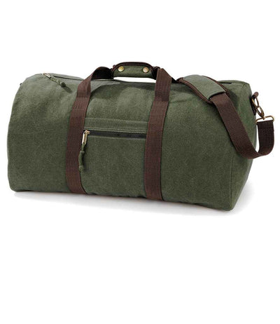 Quadra Vintage Canvas Holdall - Vintage Military Green
