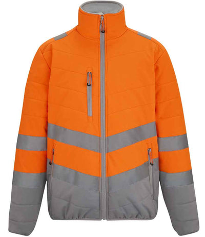 Regatta High Visibility Two Tone Thermal Baffle Jacket - Orange/Grey
