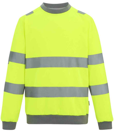 Regatta High Visibility Pro Contract Crew Neck Sweatshirt - Yellow