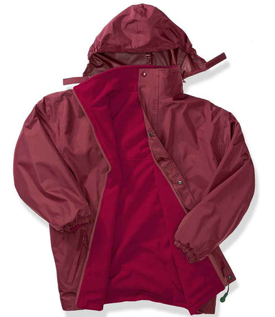 Result Fleece Lined StormDri 4000 Waterproof Jacket - Burgundy/Burgundy