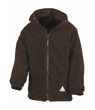 Result Kids/Youths Fleece Lined StormDri 4000 Jacket - Brown/Brown