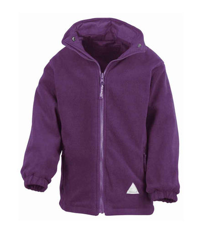 Result Kids/Youths Fleece Lined StormDri 4000 Jacket - Purple/Purple