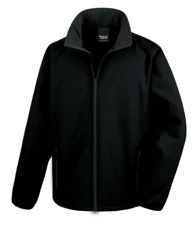Result Core Printable Soft Shell Jacket - Black/Black