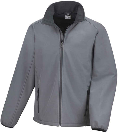 Result Core Printable Soft Shell Jacket - Charcoal/Black