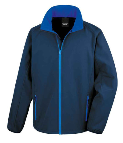 Result Core Printable Soft Shell Jacket - Navy/Royal Blue