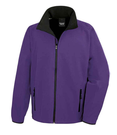 Result Core Printable Soft Shell Jacket - Purple/Black