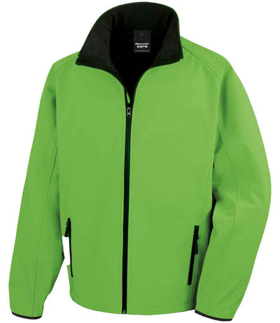 Result Core Printable Soft Shell Jacket - Vivid Green/Black