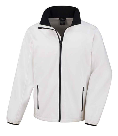 Result Core Printable Soft Shell Jacket - White/Black