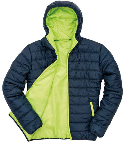 Result Core Soft Padded Jacket - Navy/Lime Green