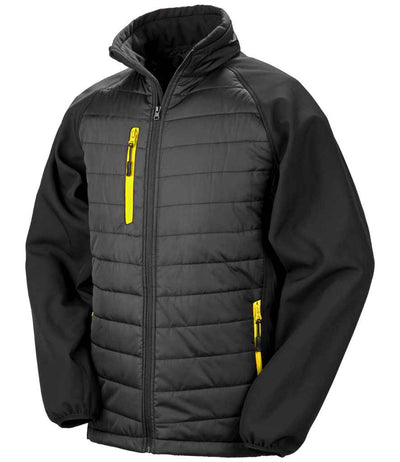 Result Recycled Compass Padded Jacket - Black/Yellow