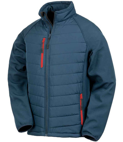 Result Recycled Compass Padded Jacket - Navy/Red