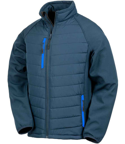 Result Recycled Compass Padded Jacket - Navy/Royal Blue