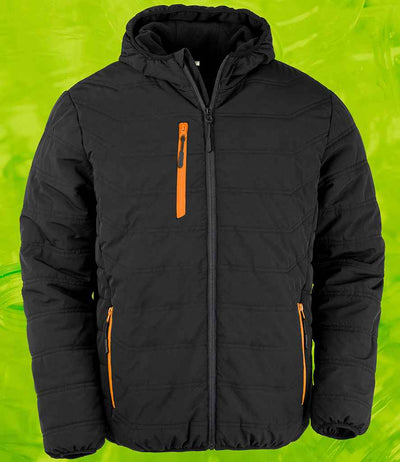 Result Recycled Compass Padded Winter Jacket - Black/Orange
