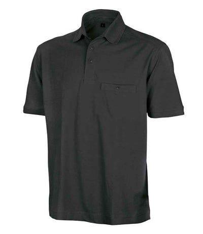 Result Work-Guard Apex Pocket Piqué Polo Shirt - Black