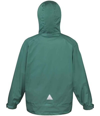 Result 3-in-1 Waterproof Zip and Clip Fleece Lined Jacket - Bottle Green/Black