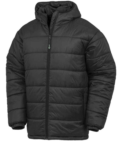 Result Recycled Hooded Padded Parka Jacket - Black