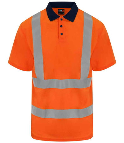 Pro RTX High Visibility Polo Shirt - Orange/Navy