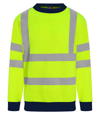 Pro RTX High Visibility Two Tone Sweatshirt - Yellow/Navy