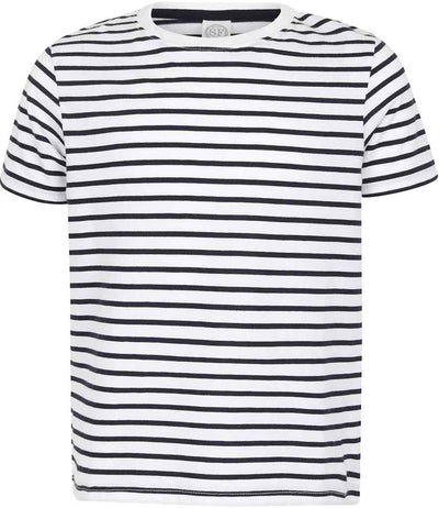 SF Clothing Kids Striped T-Shirt - White/Oxford Navy