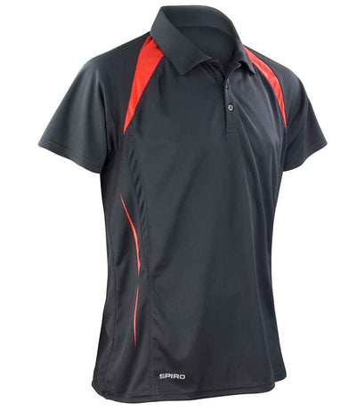 Spiro Team Spirit Polo Shirt - Black/Red