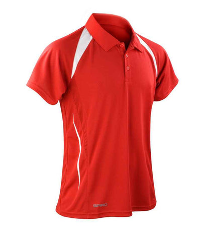Spiro Team Spirit Polo Shirt - Red/White