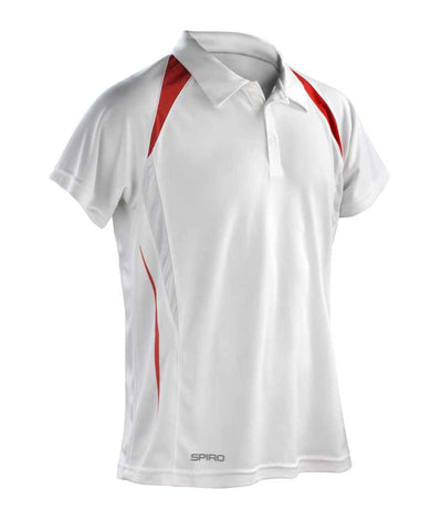 Spiro Team Spirit Polo Shirt - White/Red