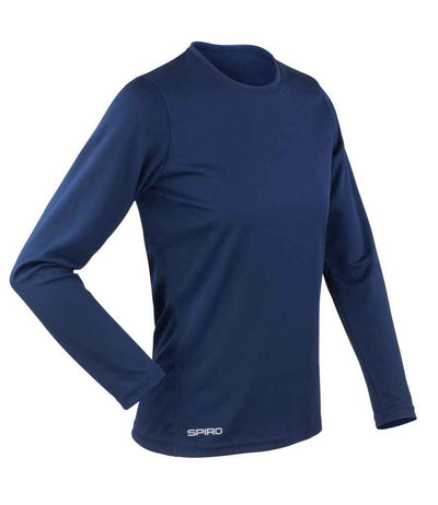 Spiro Ladies Performance Long Sleeve T-Shirt - Navy