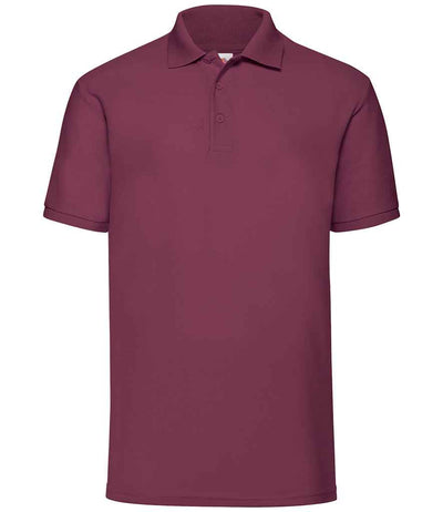 Fruit of the Loom Poly/Cotton Piqué Polo Shirt - Burgundy