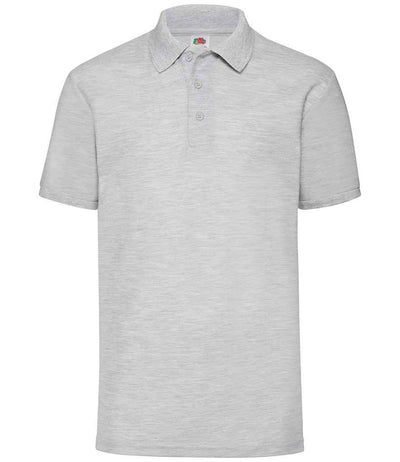 Fruit of the Loom Poly/Cotton Piqué Polo Shirt - Heather Grey