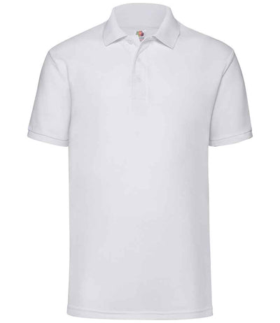 Fruit of the Loom Poly/Cotton Piqué Polo Shirt - White