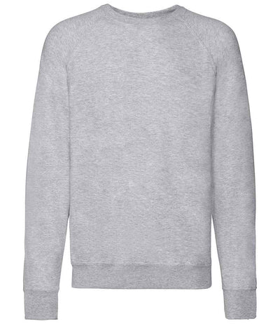 Fruit of the Loom Lightweight Raglan Sweatshirt - Heather Grey