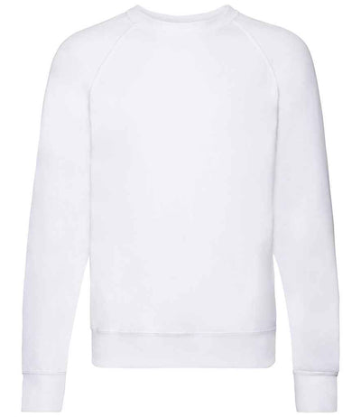 Fruit of the Loom Lightweight Raglan Sweatshirt - White