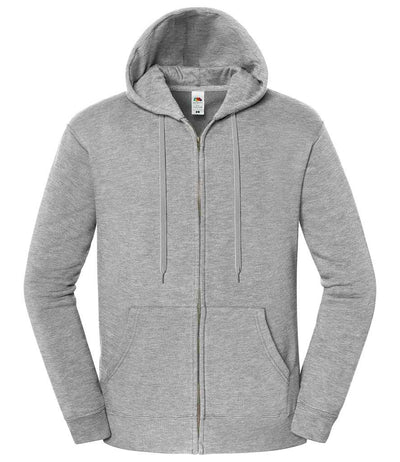 Fruit of the Loom Iconic Premium Hooded Sweat Jacket - Athletic Heather