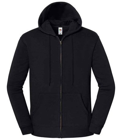 Fruit of the Loom Iconic Premium Hooded Sweat Jacket - Black