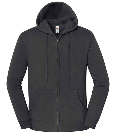 Fruit of the Loom Iconic Premium Hooded Sweat Jacket - Light Graphite