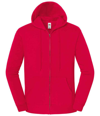 Fruit of the Loom Iconic Premium Hooded Sweat Jacket - Red