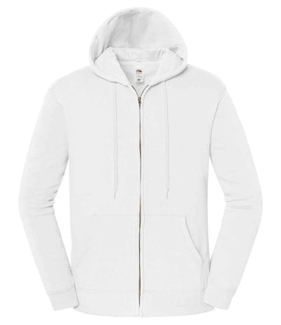 Fruit of the Loom Iconic Premium Hooded Sweat Jacket - White