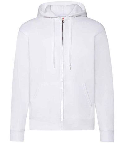 Fruit of the Loom Classic Zip Hooded Sweatshirt - White