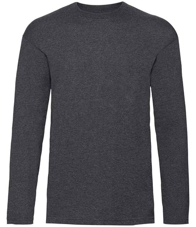 Fruit of the Loom Long Sleeve Value T-Shirt - Dark Heather