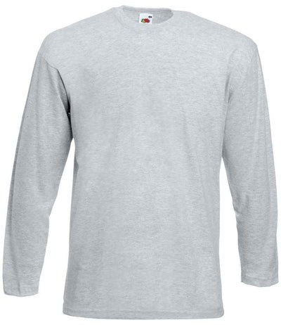 Fruit of the Loom Long Sleeve Value T-Shirt - Heather Grey