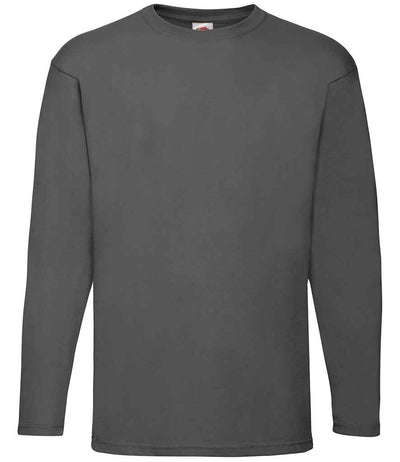 Fruit of the Loom Long Sleeve Value T-Shirt - Light Graphite