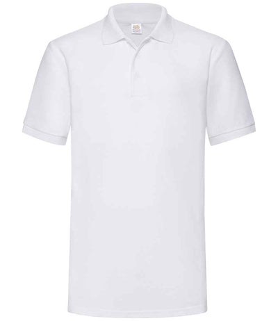 Fruit of the Loom Heavy Poly/Cotton Piqué Polo Shirt - White