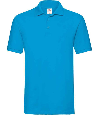 Fruit of the Loom Premium Cotton Piqué Polo Shirt - Azure