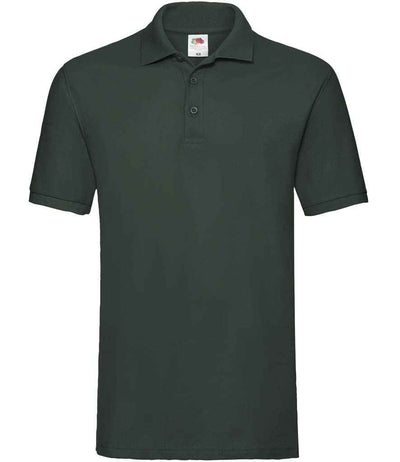 Fruit of the Loom Premium Cotton Piqué Polo Shirt - Bottle Green