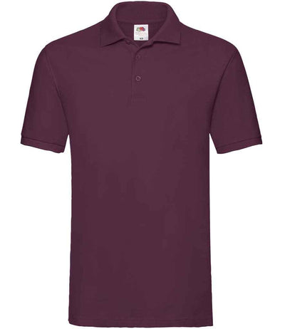 Fruit of the Loom Premium Cotton Piqué Polo Shirt - Burgundy