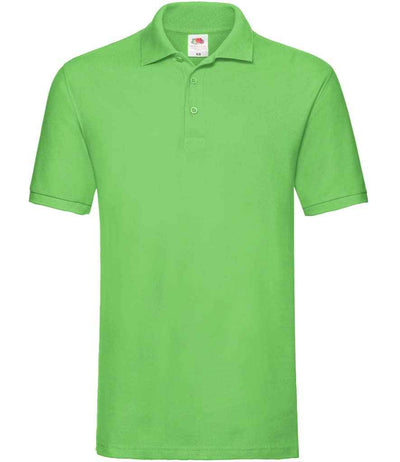Fruit of the Loom Premium Cotton Piqué Polo Shirt - Lime Green